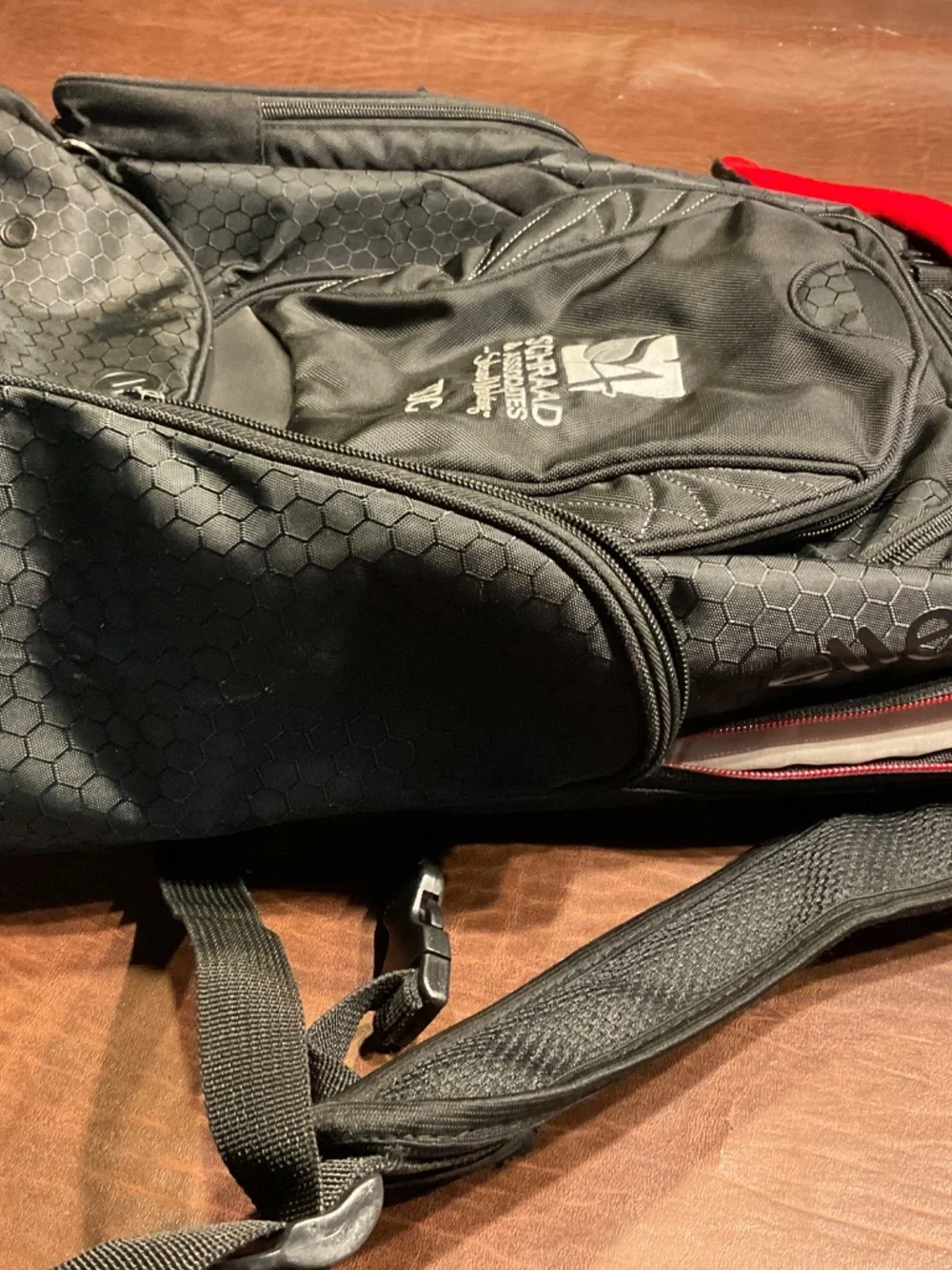 Elleven Backpack Black Hexagon Laptop Computer Travel Multi Pocket Business Bag